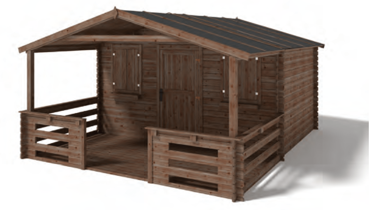 Alaska Garden Shelter with porch option 400 x 400 x 251 cm