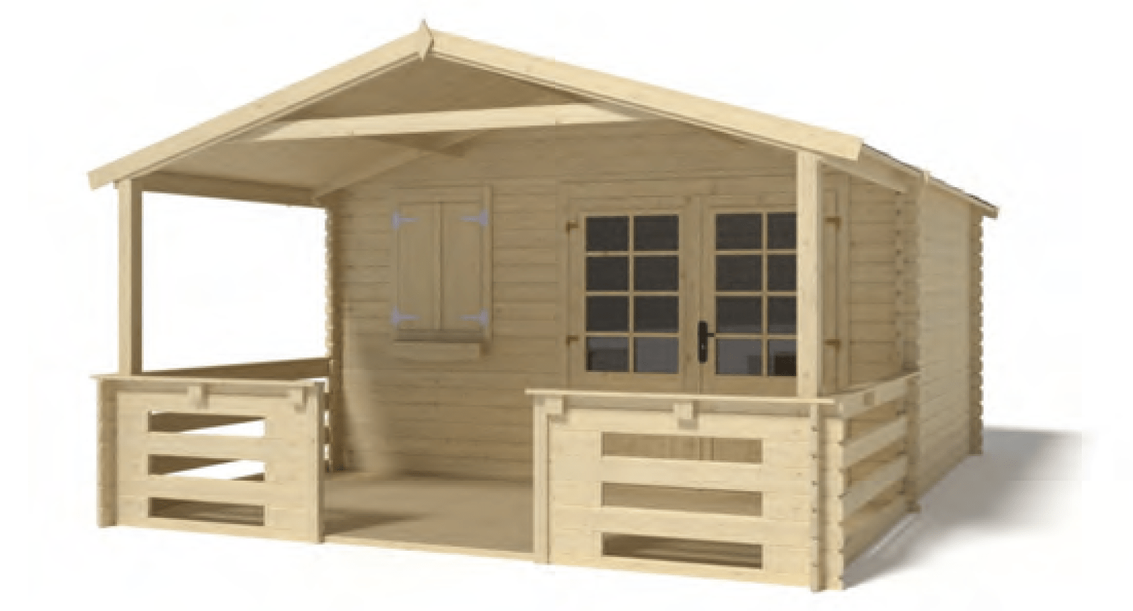 Simple wooden pergola without cover 300 x 524 x 258 cm | IoT-Pool