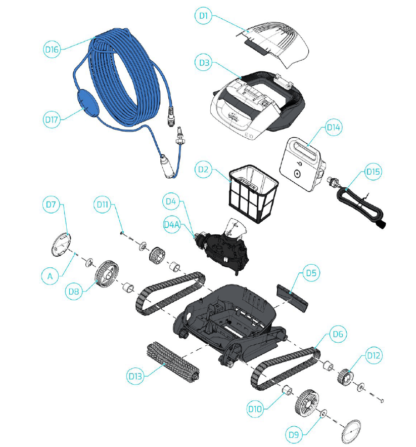 Aspirador de Piscina Eléctrico Dolphin E10 Maytronics - Recambios