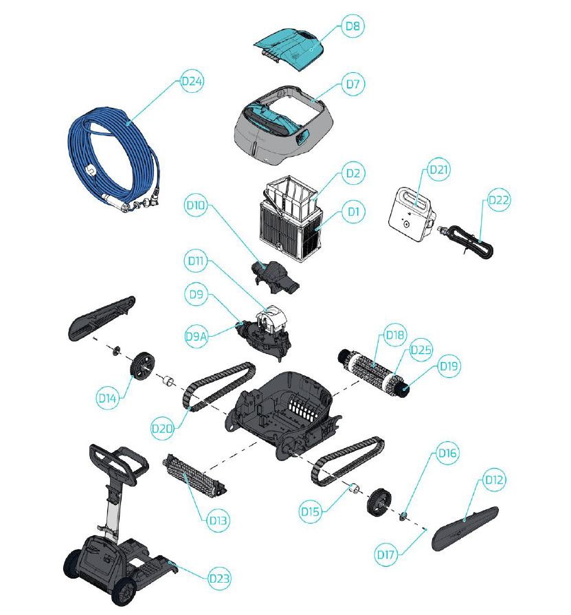 ASPIRADOR DOLPHIN SEAMASTER INT CB IOT MAYTRONICS - recambios