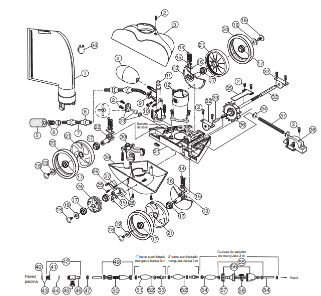 Aspirateur Polaris® 280 - Pièces de rechange