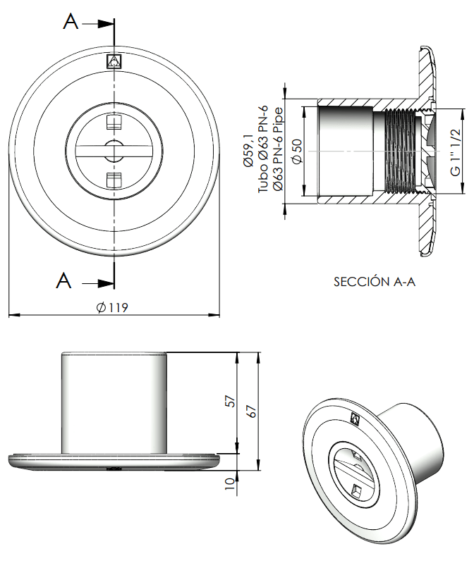 Boca de Aspiração - multi cor