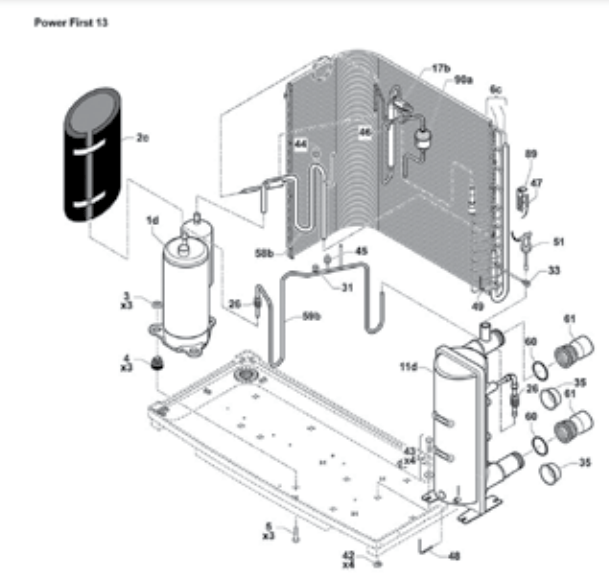 Bomba de calor Power First 6, 8, 11, 13 y 15 - Recambios