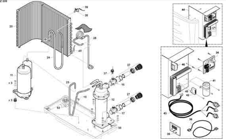 Pompe à chaleur  Z200 e Z200D - Pièces détachées