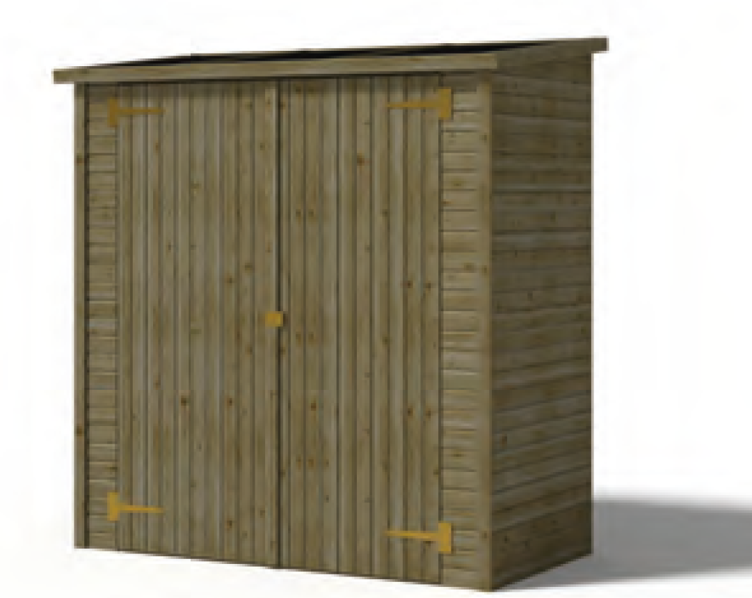 Coffret en bois brun pour le rangement