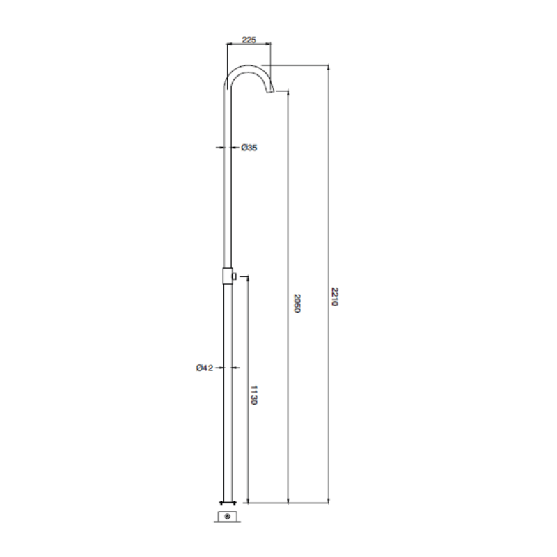 Douche en acier inoxydable STILLPOOL