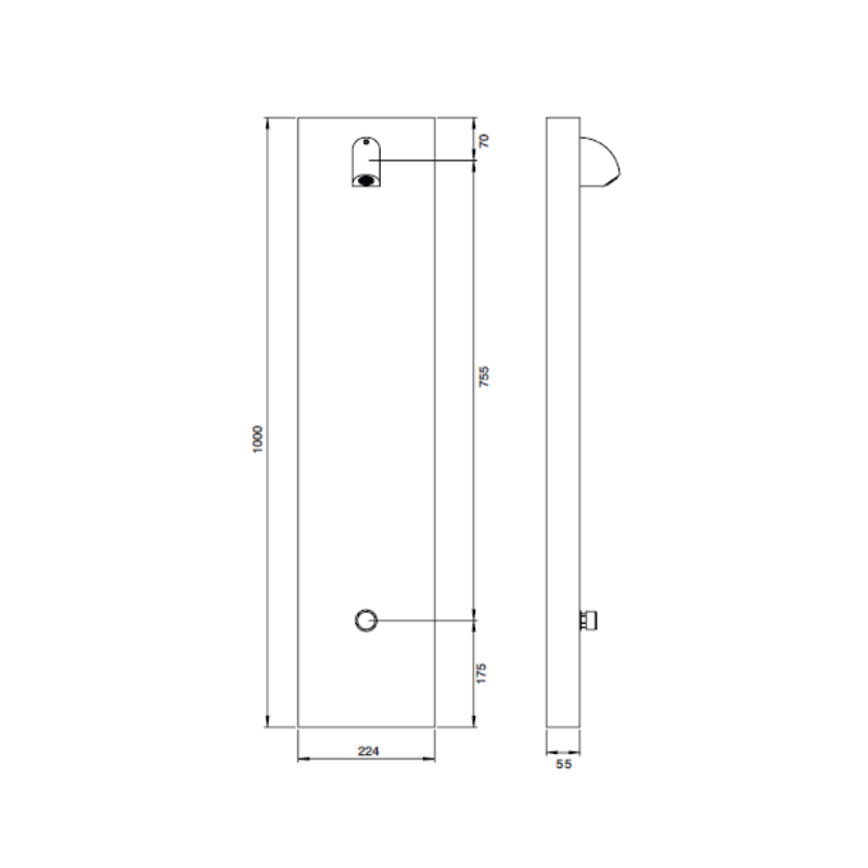 Stainless Steel Panel Shower STILLPOOL