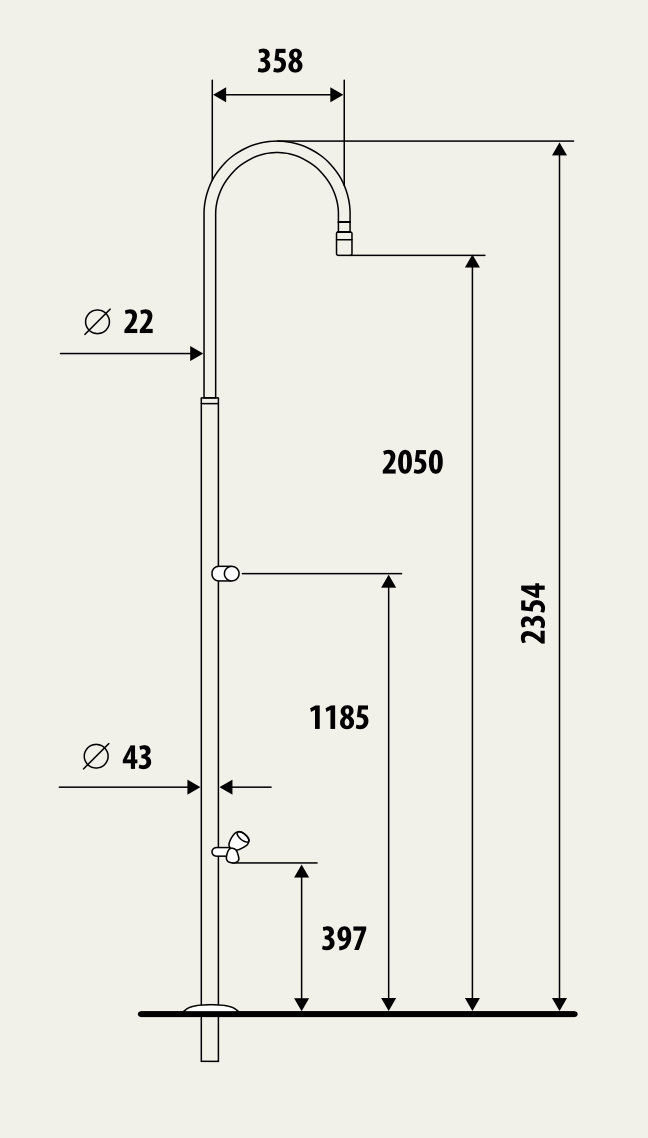 Showers Simple and flowmeter