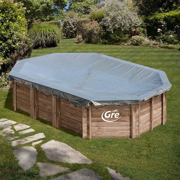 580 g/m2 couverture d'hiver pour piscines en bois - Evora, Anis, Cardamone