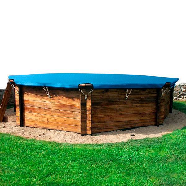 Winter cover 580 g / m2 for wooden pools - Évora, Anise, Cardamon