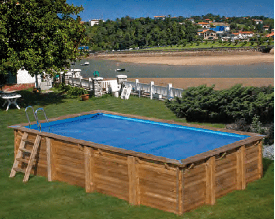 Couverture d'été isométrique 400μ pour piscines en bois - Evora, Anis, Cardamone