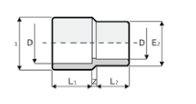 Conic / Ring Reduction paste PVC PN16