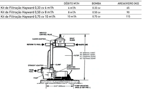 Set (pack) Pump + Filter - Hayward