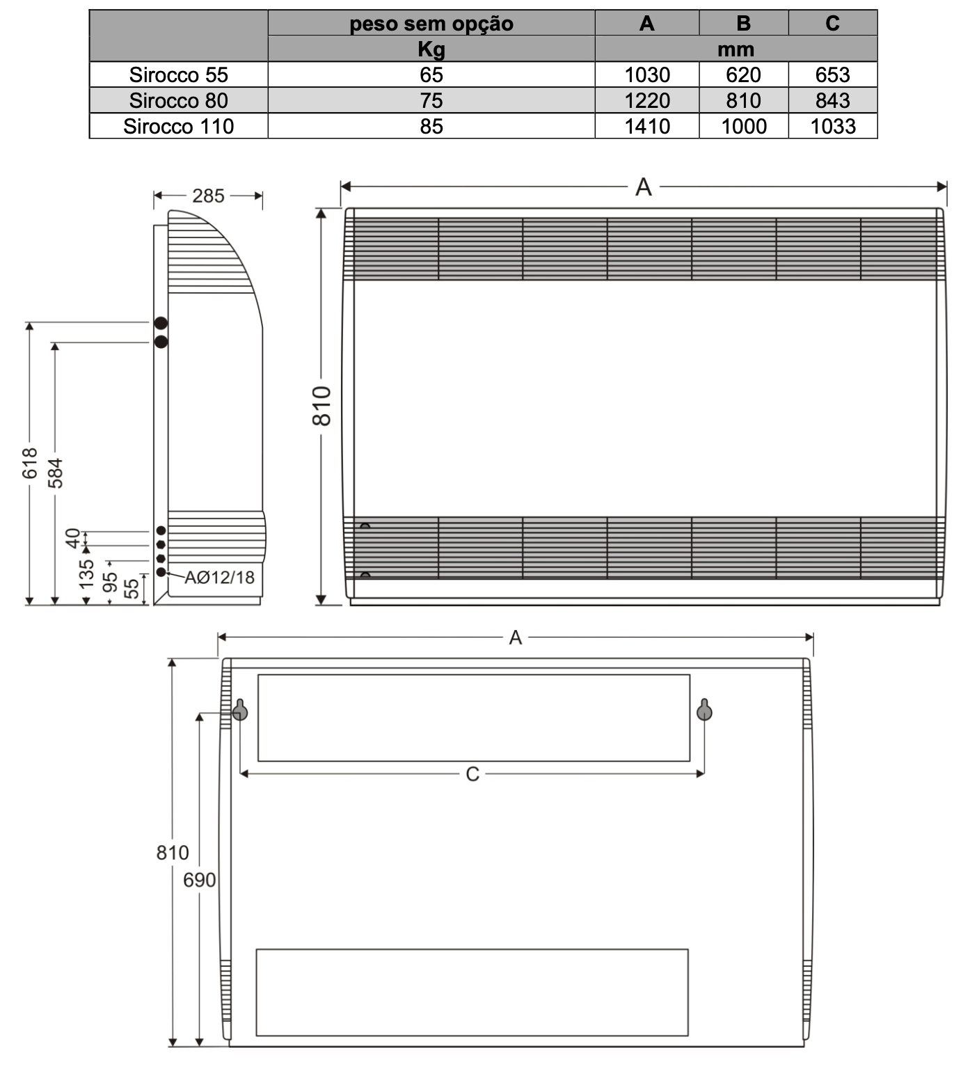 ENVIRONMENT wall dehumidifier SIROCCO