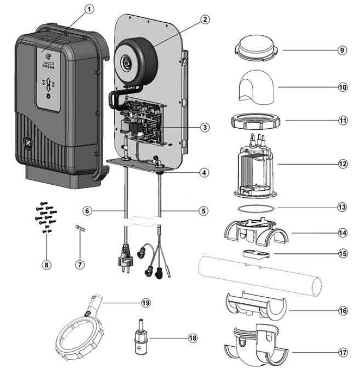 Salz-Elektrolyse Ei2 ZODIAC - Recambios