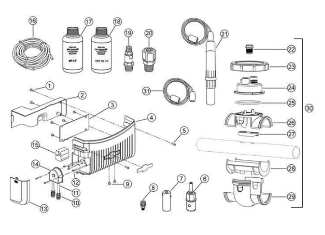 TRi pH, TRi PRO, pH Link e Dual Link antes de 2019 -  Spare parts Zodiac