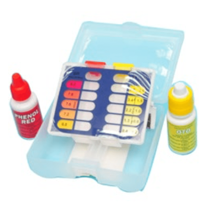 Chlorine and pH analyser/measuring kit