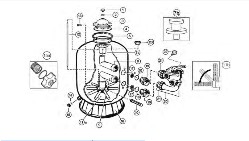 HAYWARD SAND FILTER SIDE VALVE - spare parts