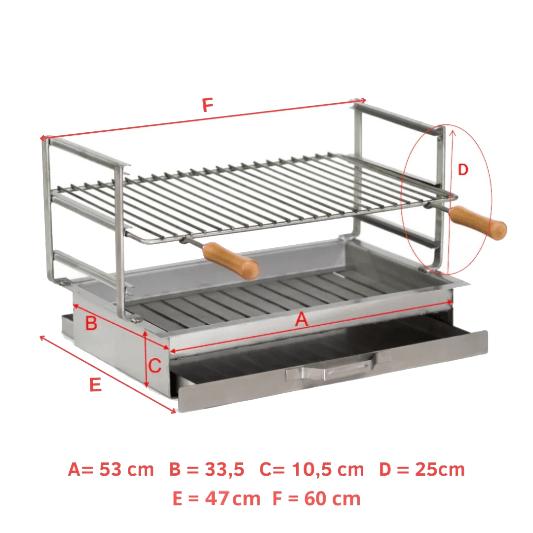 Griglia da incasso per barbecue