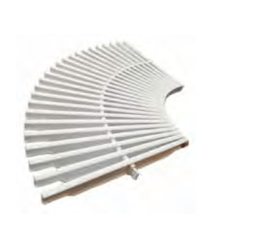 Curved gutter gratings - 22 mm