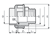F/M PVC PN16 collarín/junta roscada
