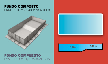 KIT de Piscina de Painel de Chapa Galvanizada - Modelo GAIA