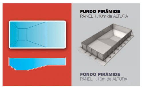 KIT de Piscina de Painel de Chapa Galvanizada - Modelo GAIA