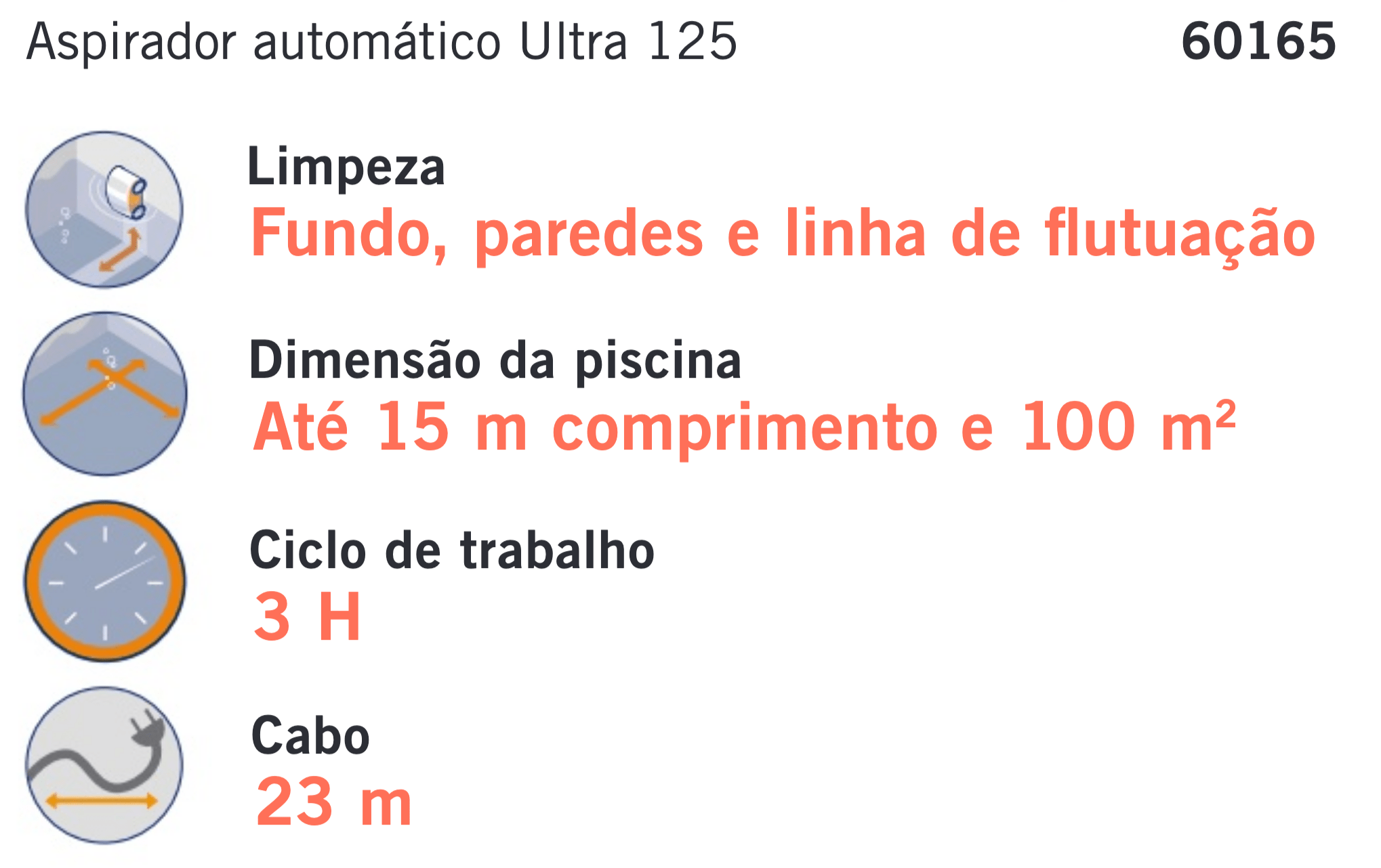 Elektrischer Staubsauger ULTRA 125 - Öffentliches Schwimmbad