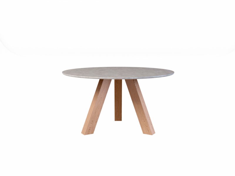 Table ROUND UP en béton et bois