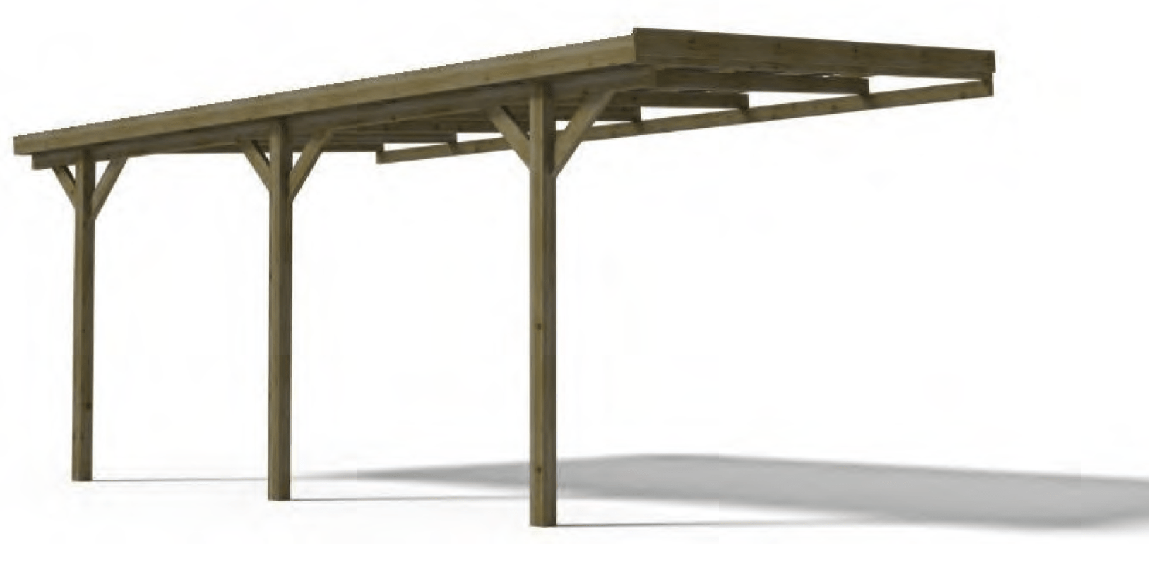 Pergola aus Holz mit Dach 509 x 302 x 240 cm