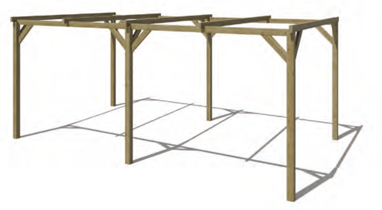 Basic wooden pergola 300 x 510 x 219 cm