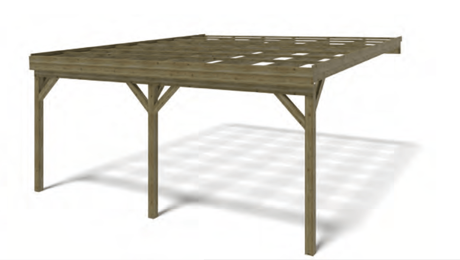 Pergola en bois avec toit rabattable 580 x 510 x 200-264 cm