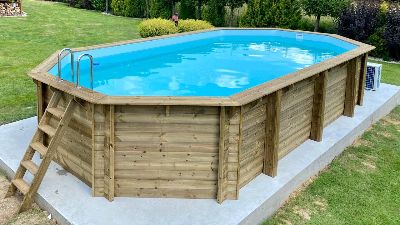 Piscina Elevada/Interránea - Tulum (Oval) Madera - 8,57x 4,57 x 1,45m