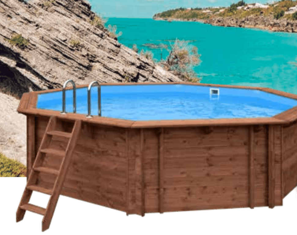 Aufgeständerter/unterirdischer Swimmingpool - Holz (rund) - BERMUDA D560cm (20,07m3)