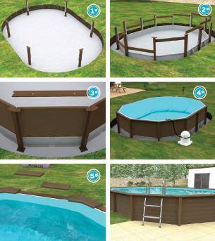 Rectangular swimming pool R15 01 2,90 x 4,31m - Naturalis