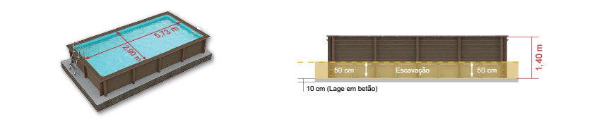 Piscina rectangular R15 01 2,90 x 4,31m - Naturalis