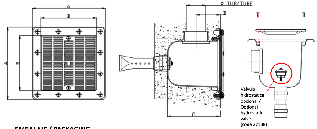 Drain Fund 330x330mm - Liner