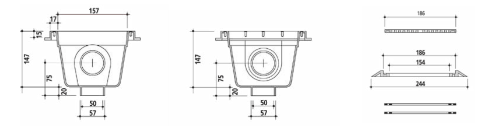 ABS bottom drain - Liner