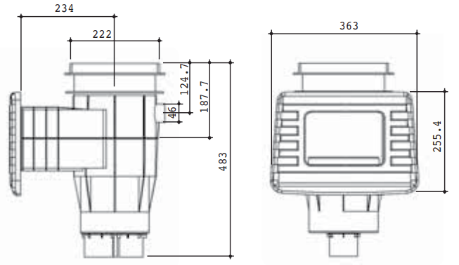 Skimmer ABS 15L DELUXE - hormigón