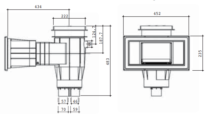 Skimmer ABS 15L DELUXE - hormigón