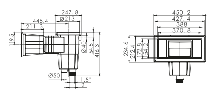 Skimmer de boca ancha ABS - EMAUX - SUPERPOOL