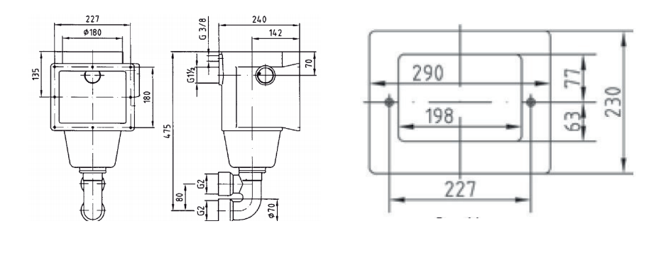 Skimmer, Niveauregler, Abläufe, Durchgänge, Allfit-Bronze-Laufräder