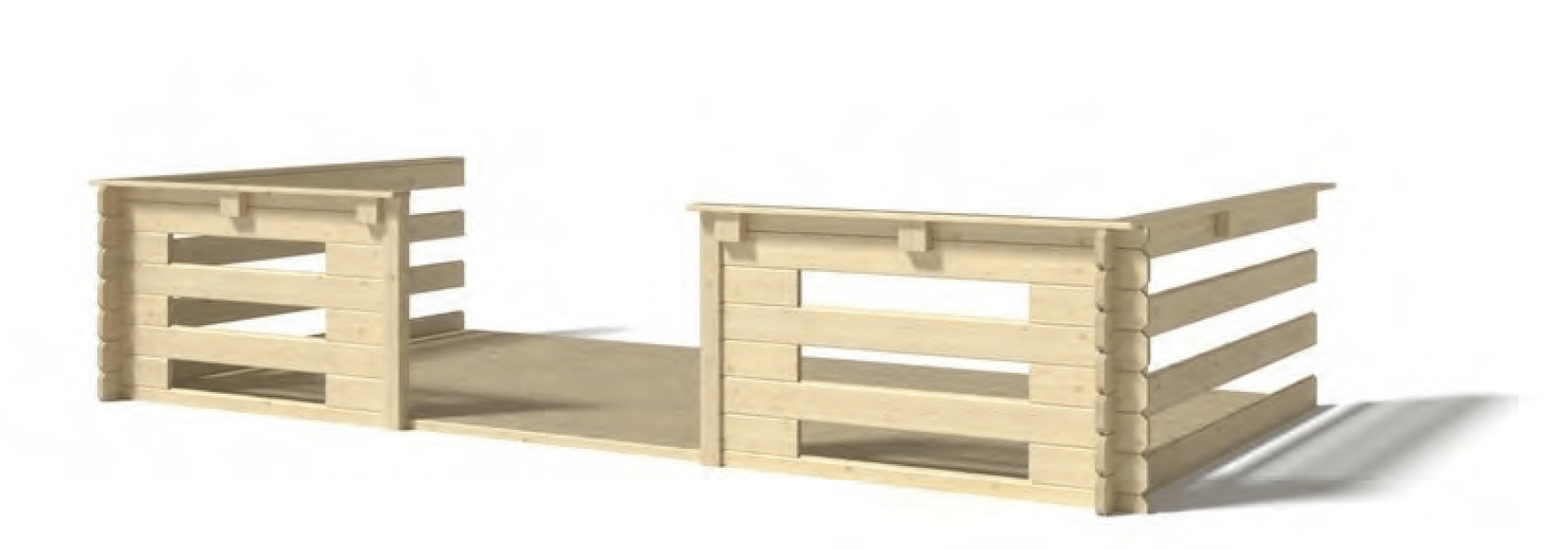 Helsinki roof and balcony for shelter made of wood 400 x 300 cm