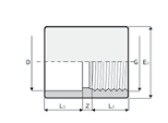 Cuello de PVC/Conexión roscada PN16